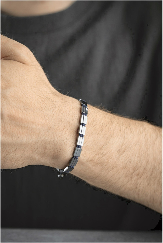 Bracelet en acier - Argent - Ajustable