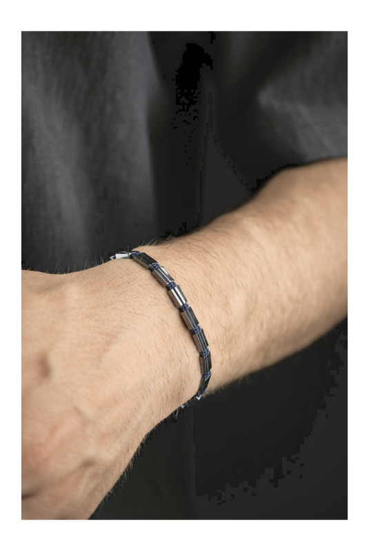 Bracelet en acier - Argent - Ajustable