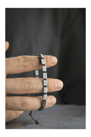 Bracelet en acier - Argent - Ajustable