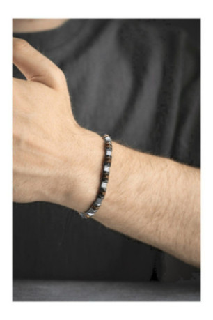 Bracelet en acier - Argent - Ajustable