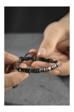 Bracelet en acier - Argent - Ajustable