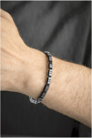 Bracelet en acier - Argent - Ajustable