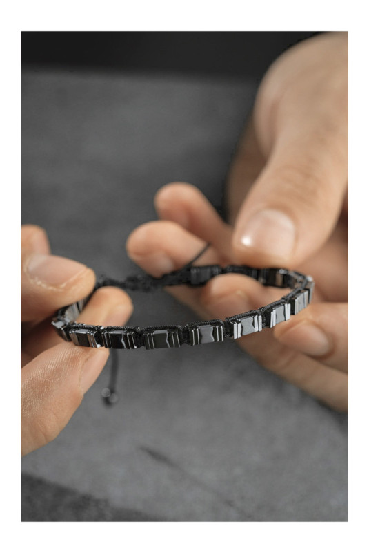 Bracelet en acier - Argent - Ajustable