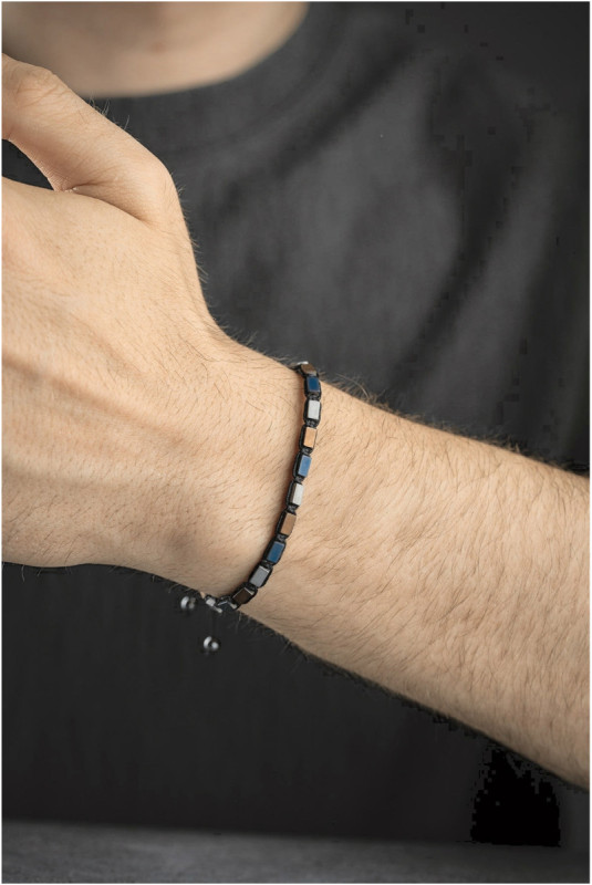 Bracelet en acier - Argent - Ajustable