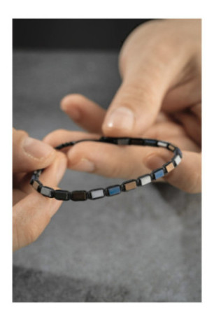 Bracelet en acier - Argent - Ajustable