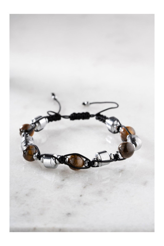 Bracelet en acier - Argent - Ajustable