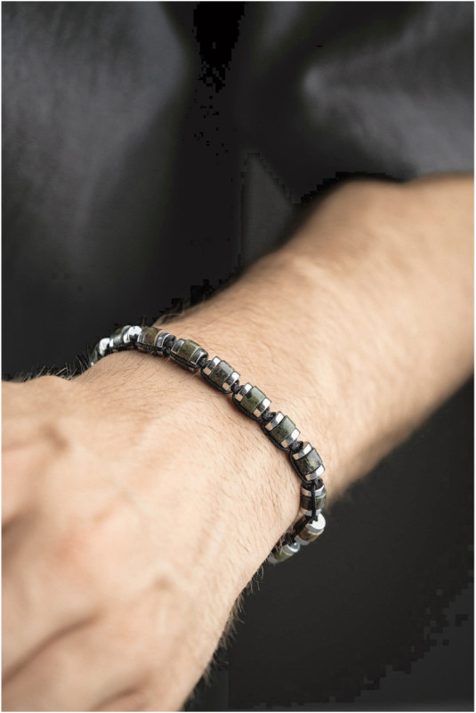 Bracelet en acier - Argent - Ajustable