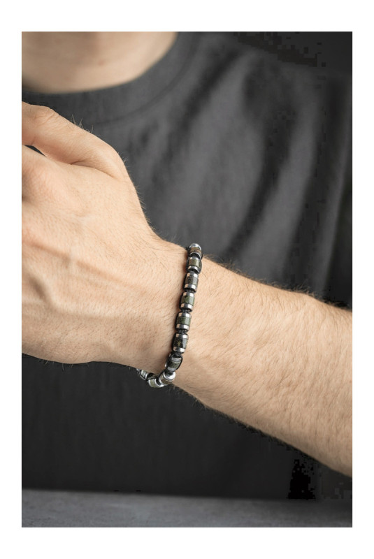 Bracelet en acier - Argent - Ajustable