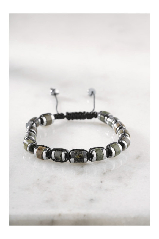 Bracelet en acier - Argent - Ajustable