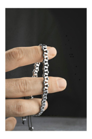Bracelet en acier - Argent - Ajustable