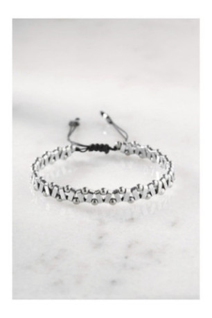 Bracelet en acier - Argent - Ajustable