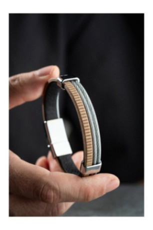Bracelet en acier - Argent - 21 cm