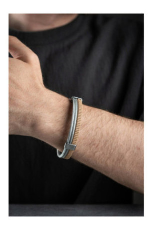 Bracelet en acier - Argent - 21 cm