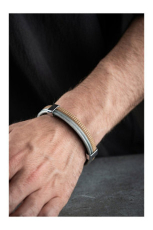 Bracelet en acier - Argent - 21 cm