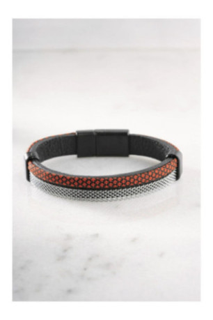 Bracelet en acier - Rouge - 21 cm