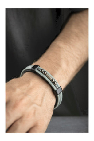 Bracelet en acier - Vert d'eau - 21 cm