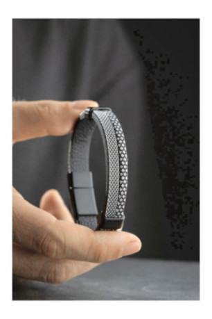 Bracelet en acier - Noir - 21 cm