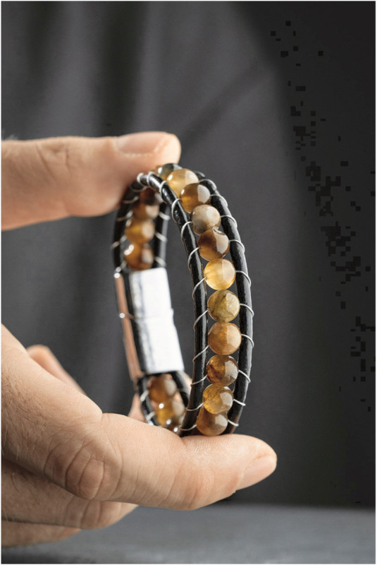 Bracelet en acier - Argent - 21 cm