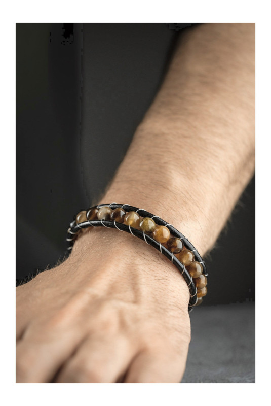 Bracelet en acier - Argent - 21 cm