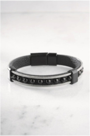 Bracelet en acier - Argent - 21 cm