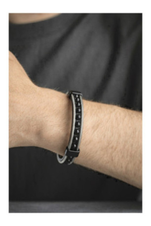 Bracelet en acier - Argent - 21 cm