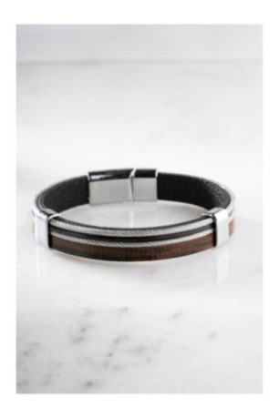 Bracelet en acier - Argent - 21 cm