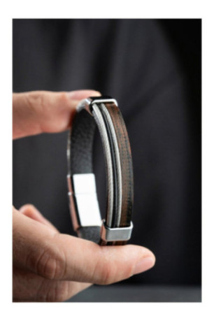 Bracelet en acier - Argent - 21 cm