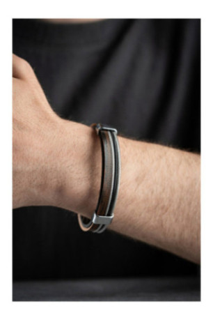 Bracelet en acier - Argent - 21 cm
