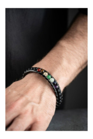 Bracelet en acier - Argent - 21 cm