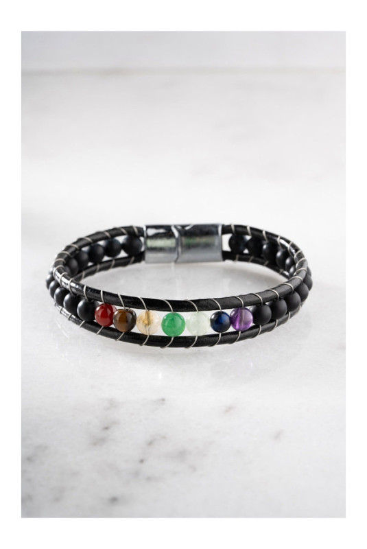 Bracelet en acier - Argent - 21 cm