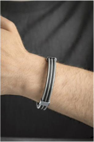 Bracelet en acier - Argent - 21 cm