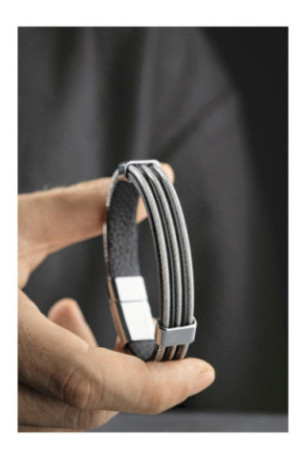 Bracelet en acier - Argent - 21 cm