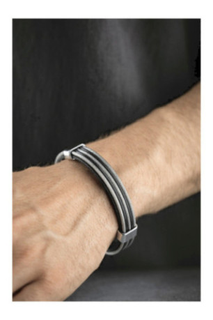 Bracelet en acier - Argent - 21 cm