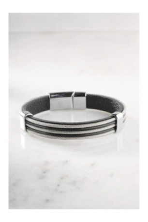 Bracelet en acier - Argent - 21 cm
