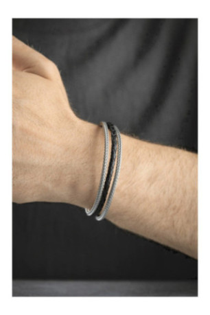 Bracelet en acier - Argent - 21 cm
