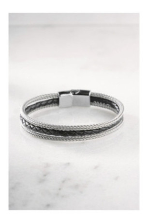 Bracelet en acier - Argent - 21 cm
