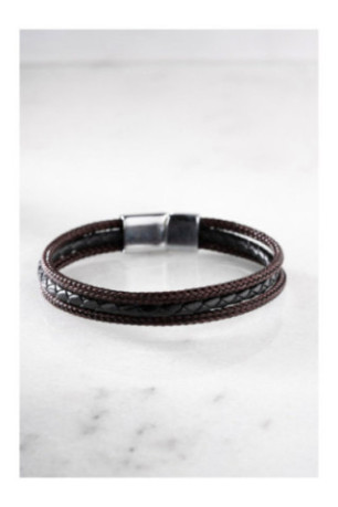 Bracelet en acier - Argent - 21 cm