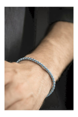 Bracelet en acier - Bleu - 20 cm + 5 cm