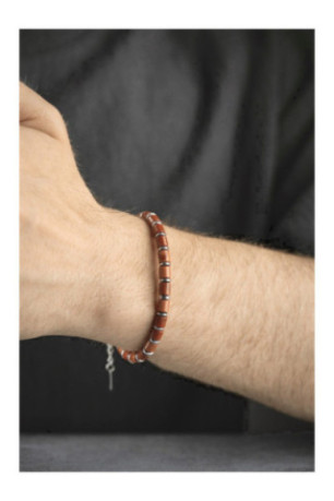 Bracelet en acier - Rouge - 20 cm + 5 cm