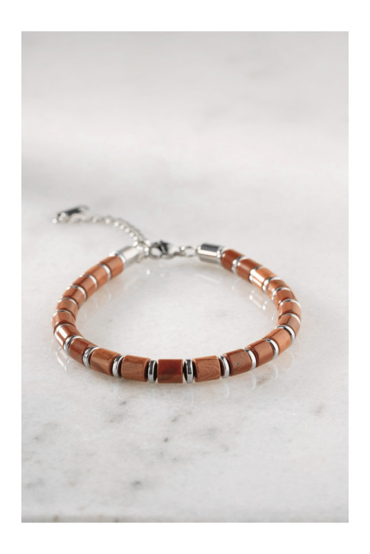 Bracelet en acier - Rouge - 20 cm + 5 cm