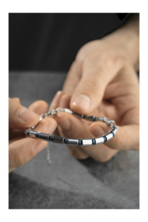 Bracelet en acier - Argent - 20 cm + 5 cm