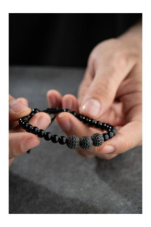 Bracelet en acier - Argent - Ajustable
