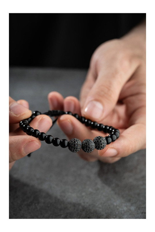 Bracelet en acier - Argent - Ajustable