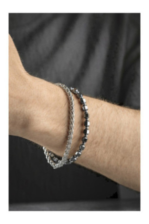Bracelet en acier - Argent - 20 cm