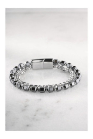 Bracelet en acier - Argent - 20 cm