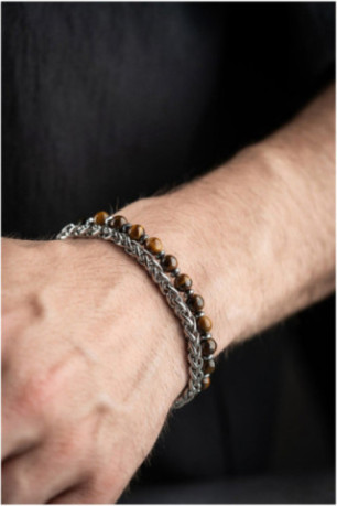 Bracelet en acier - Argent - 20 cm
