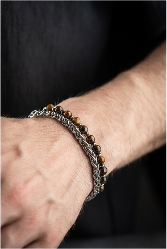 Bracelet en acier - Argent - 20 cm