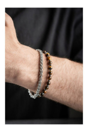 Bracelet en acier - Argent - 20 cm