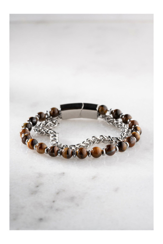 Bracelet en acier - Argent - 20 cm