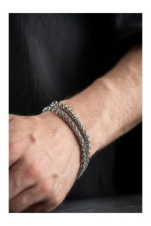Bracelet en acier - Argent - 20 cm